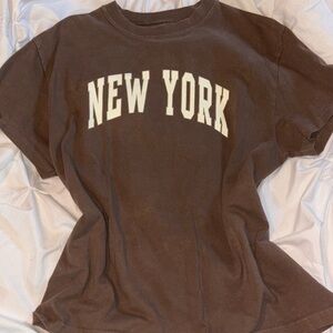 Brandy Melville Brown Graphic Tee